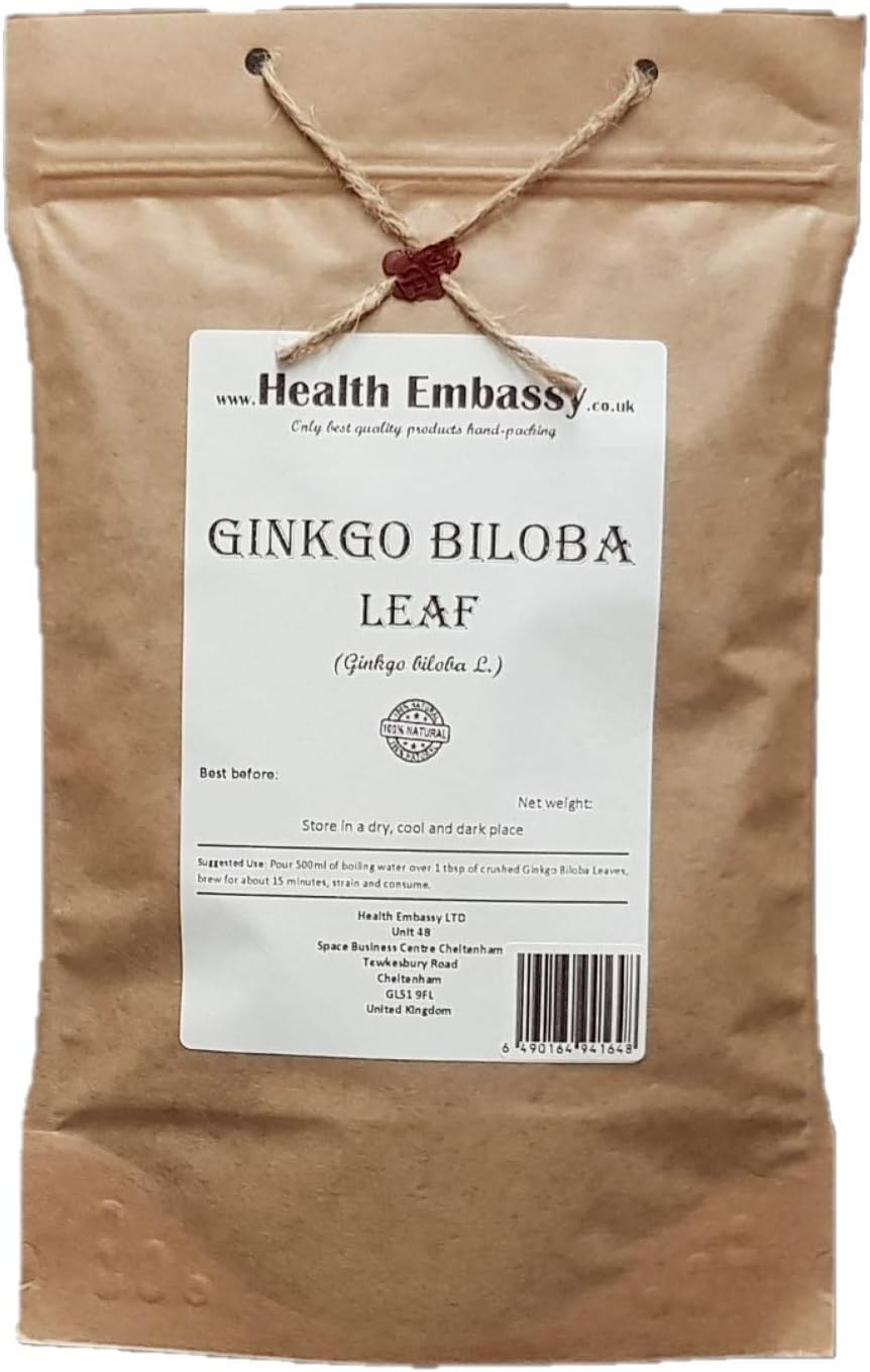 Ginkgo Biloba Leaf Herbal Tea | Health Embassy Ginkgo Biloba | 50g Leaf Tea