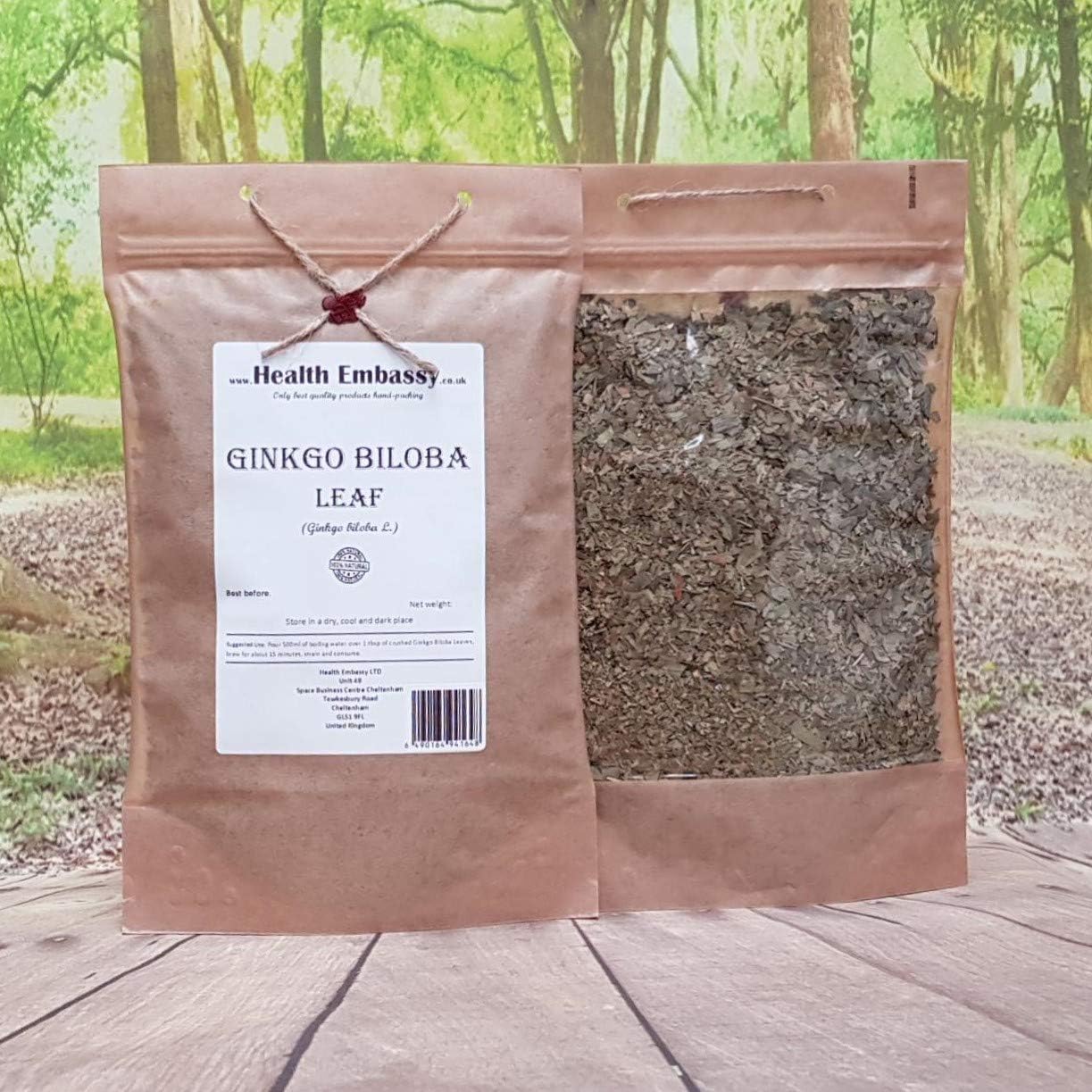 Ginkgo Biloba Leaf Herbal Tea | Health Embassy Ginkgo Biloba | 50g Leaf Tea