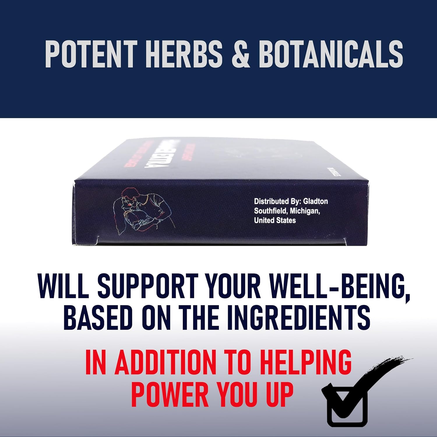 GLADTON Hammer Extra Herbal Supplement for Men - Energy, Stamina, Endurance - Fast Acting Male Enhancing Pill with Horny Goat Weed, Tongkat Ali, Ginseng & Maca Root - 10 Capsules