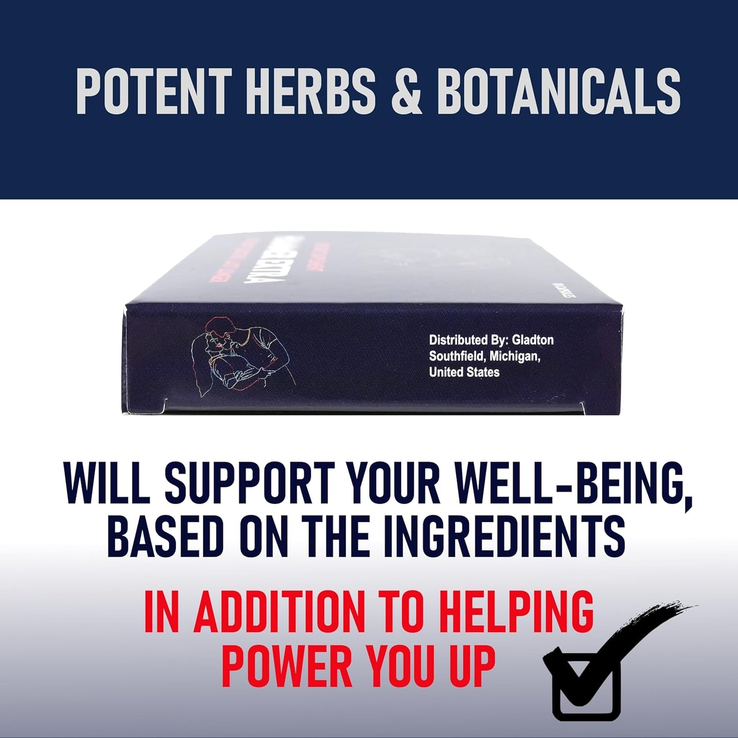 GLADTON Hammer Extra Herbal Supplement for Men - Energy, Stamina, Endurance - Fast Acting Male Enhancing Pill with Horny Goat Weed, Tongkat Ali, Ginseng & Maca Root - 10 Capsules