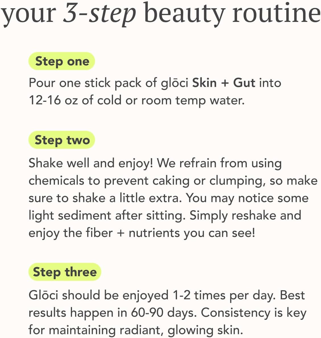 Glōci Gloci Skin + Gut Probiotic Capsules with DE111, Hyaluronic Acid, Magnesium, Vitamin C, Zinc, and Coconut Water Powder - 30 Count