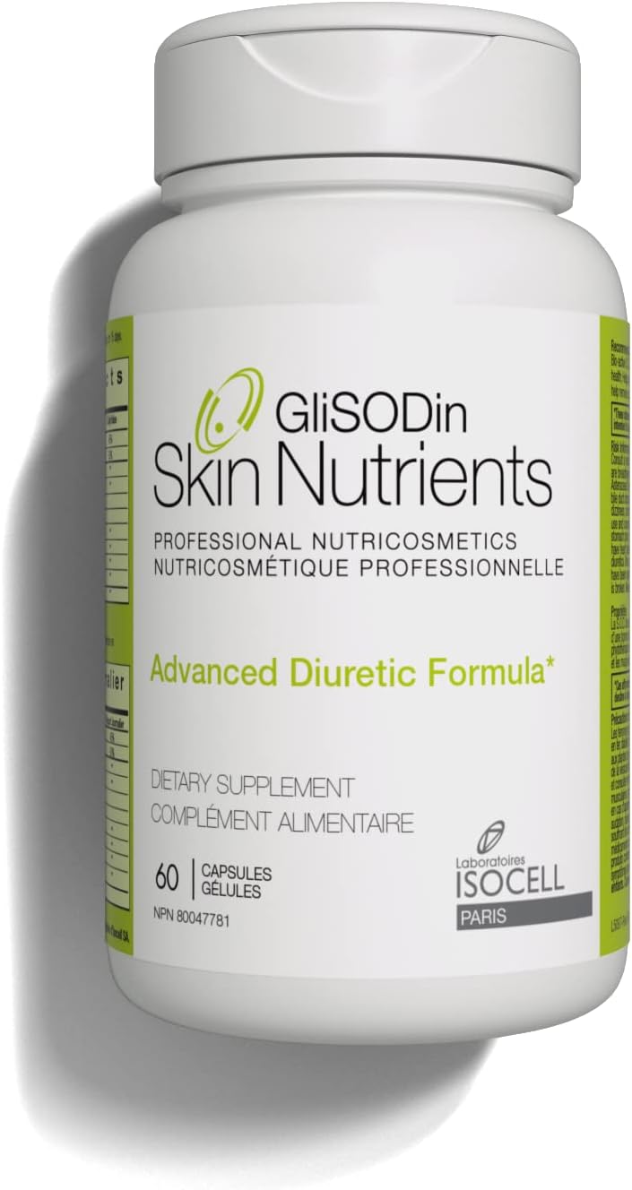 Glisodin Diuretic Capsules for Natural Drainage and Swelling Reduction with Purification Properties - 60 Count