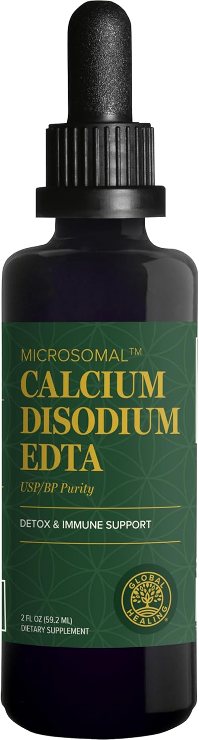 Global Healing Center Calcium Disodium EDTA Supplement - 2 Fluid Ounces