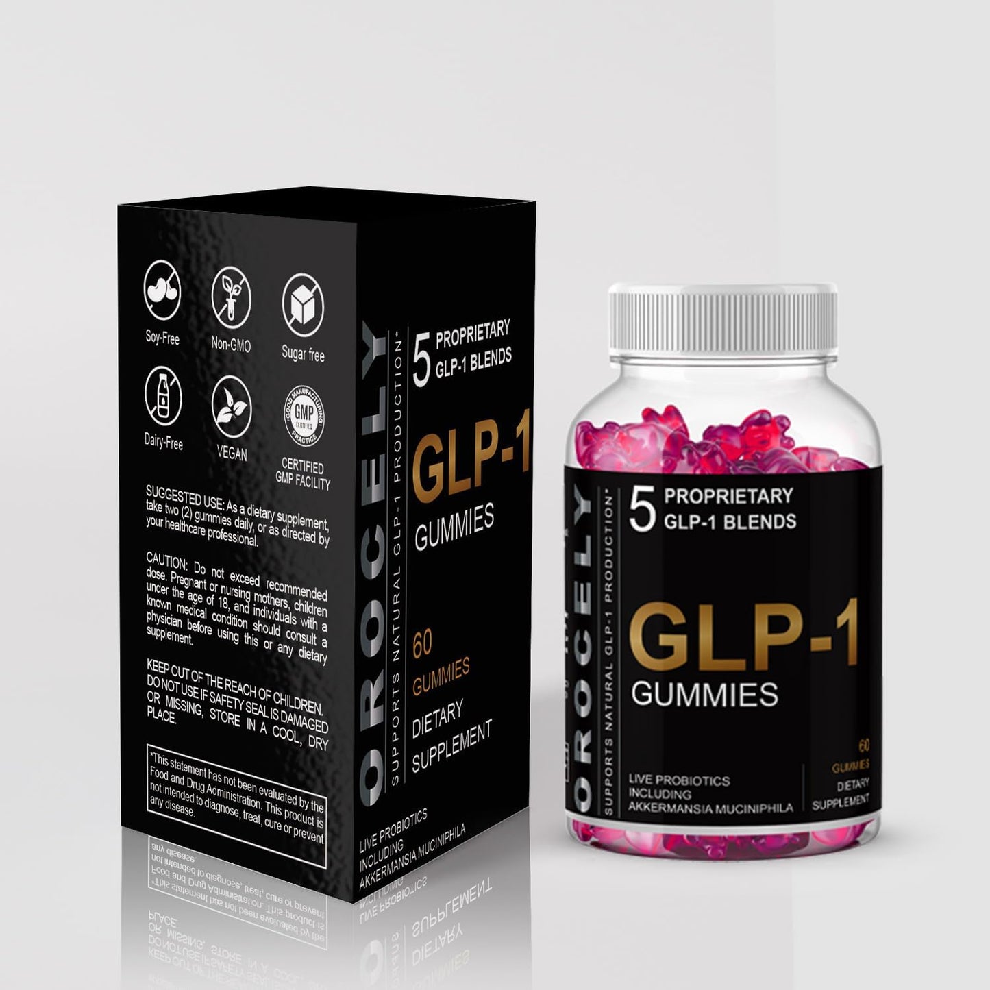 GLP-1 Probiotic Gummies for Men & Women - 60 Count (1-Pack) - Sugar-Free GLP 1 Supplement