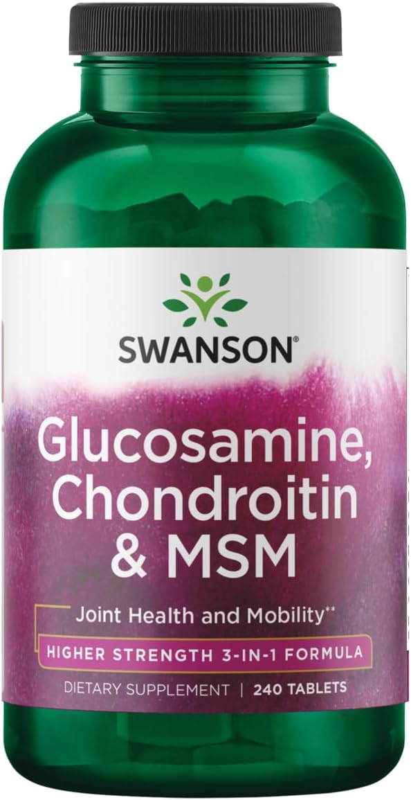 Glucosamine Chondroitin MSM 3-in-1 Joint Support Supplement - 240 Tablets for Mobility and Comfort