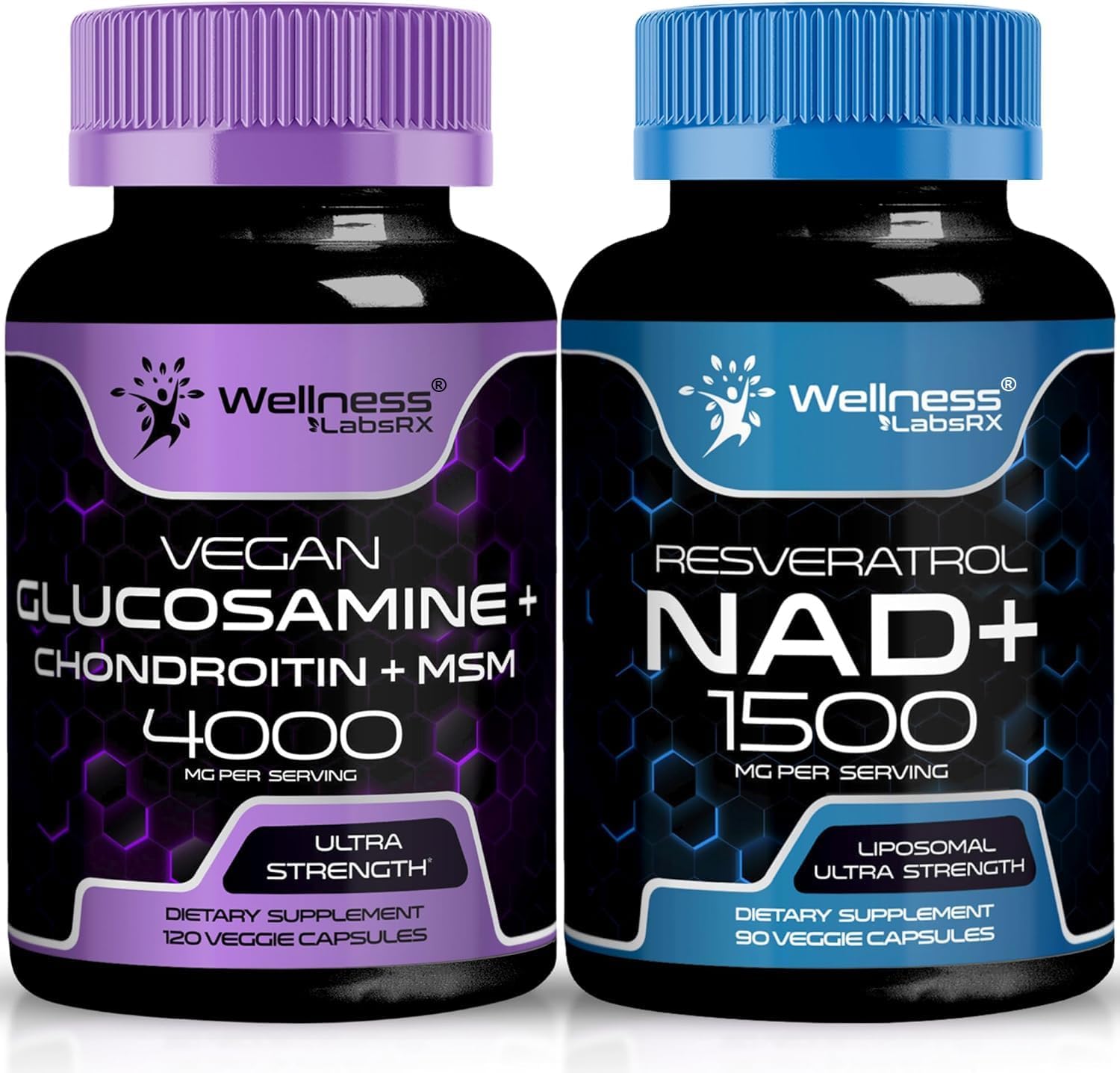 Glucosamine Chondroitin MSM Capsules with NAD - Wellness LabsRx Supplement