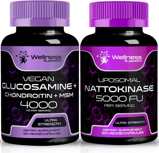 Glucosamine Chondroitin MSM Capsules with Nattokinase - Wellness LabsRX