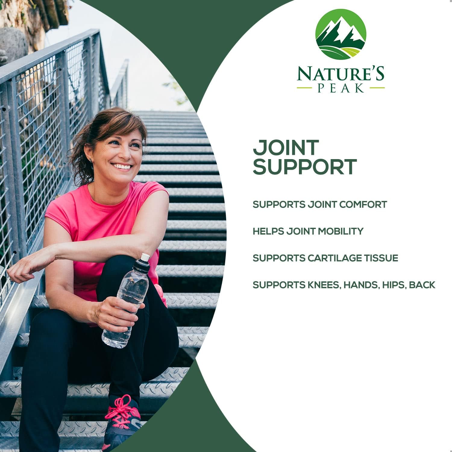 Glucosamine Chondroitin MSM Complex with Turmeric & Boswellia for Joint Support - Antioxidant Formula for Mobility & Occasional Discomfort - 60 Capsules