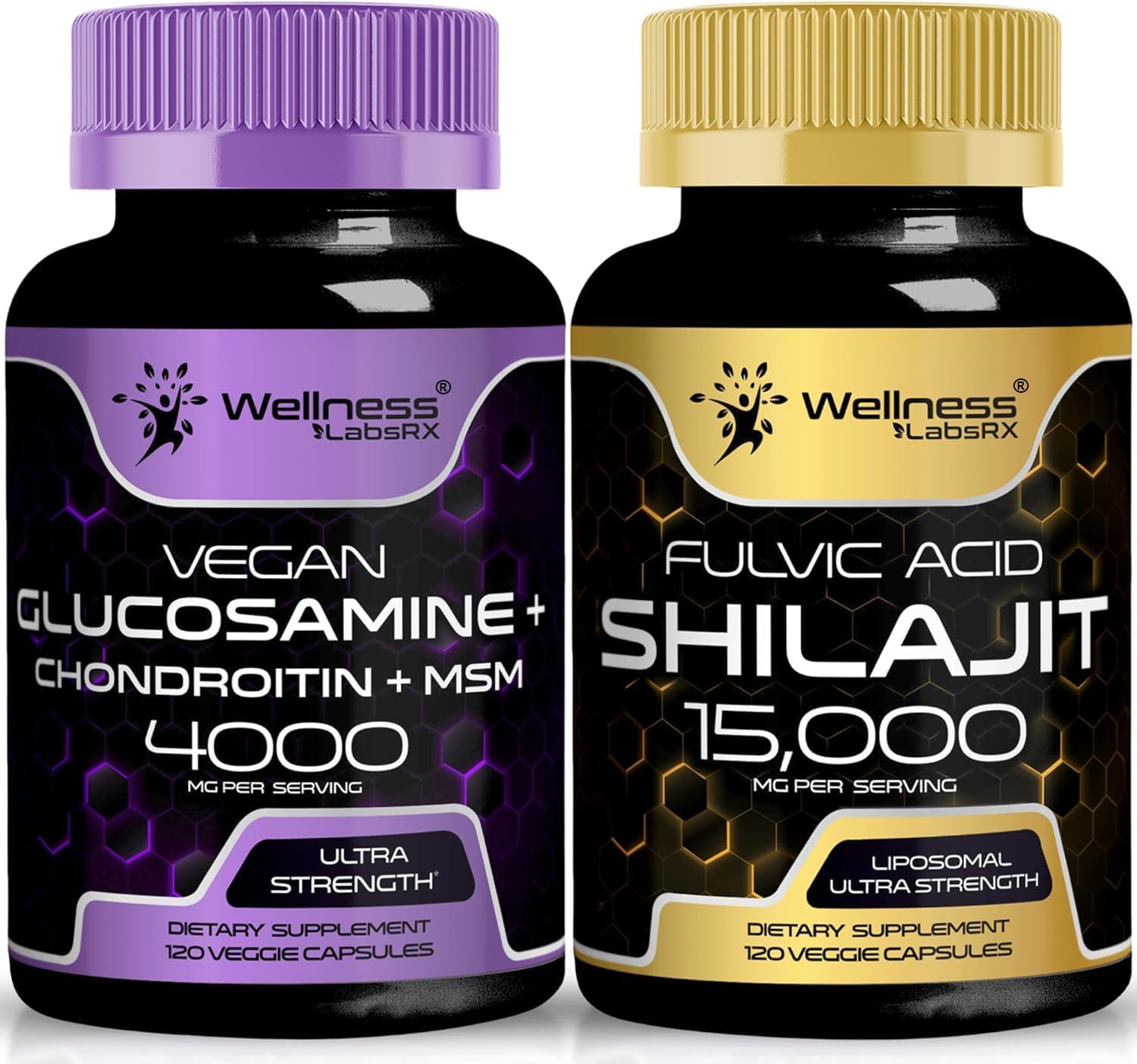 Glucosamine Chondroitin MSM & Shilajit Capsules by WELLNESS LABSRX