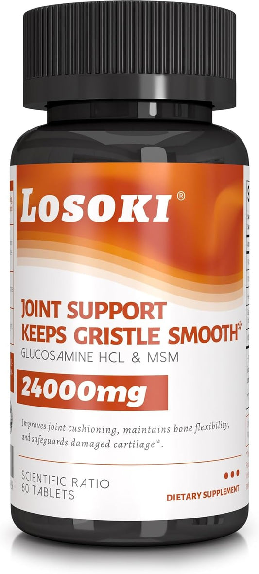 Glucosamine Chondroitin MSM Supplement for Joint Health - 60 Tablets by Losoki
