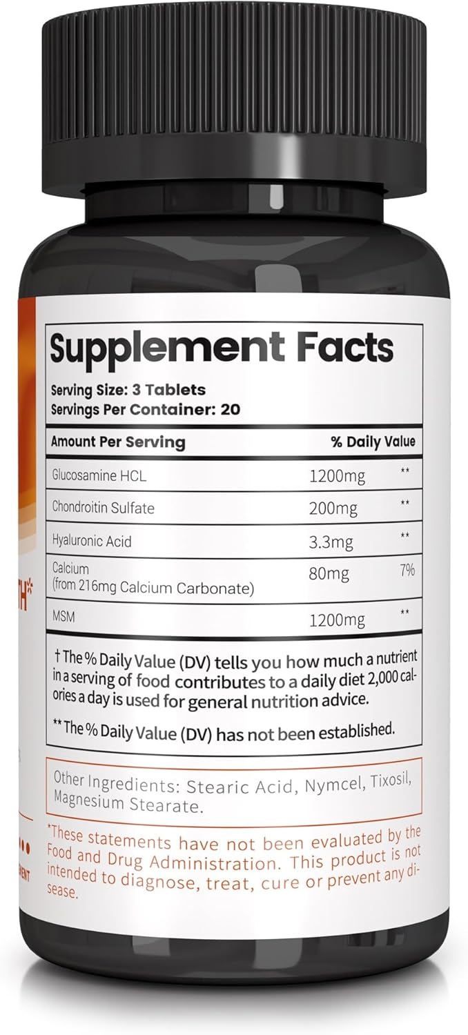 Glucosamine Chondroitin MSM Supplement for Joint Health - 60 Tablets by Losoki