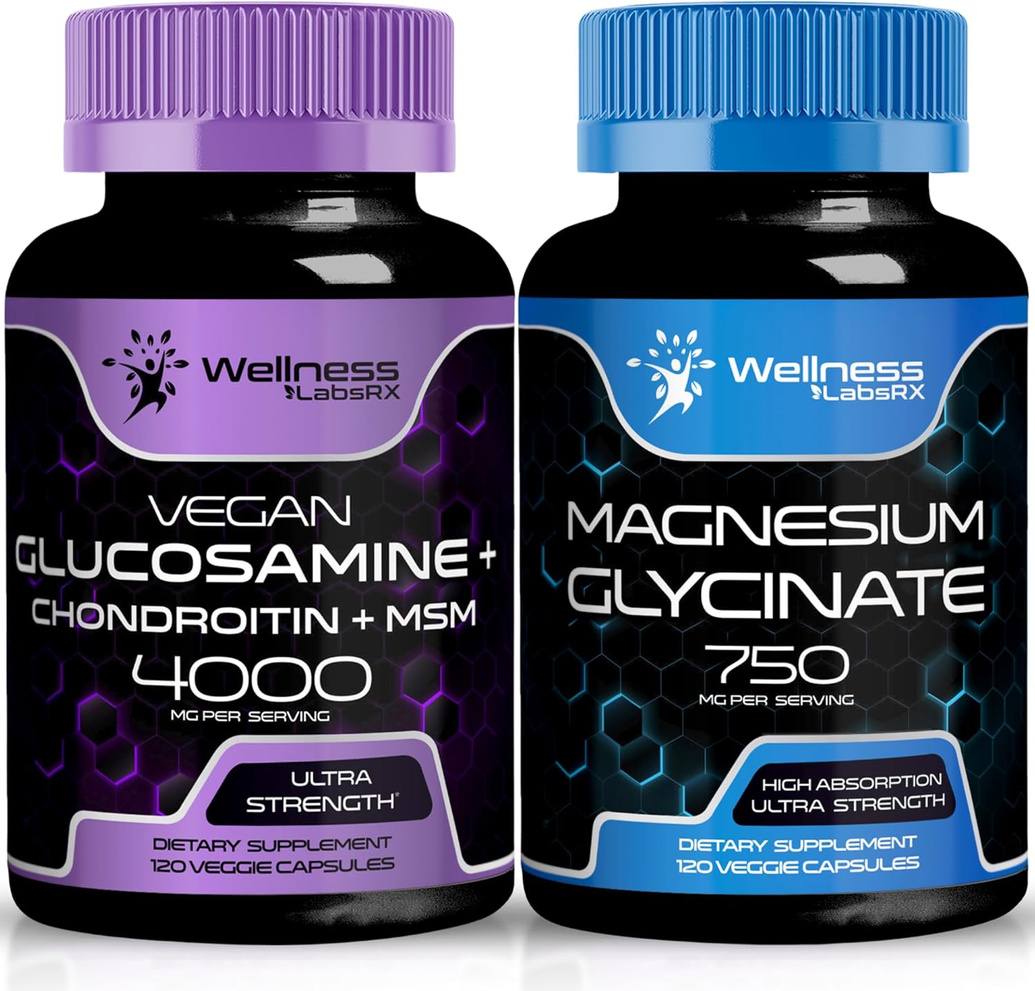 Glucosamine Chondroitin MSM with Magnesium Glycinate Capsules by WELLNESS LABSRX