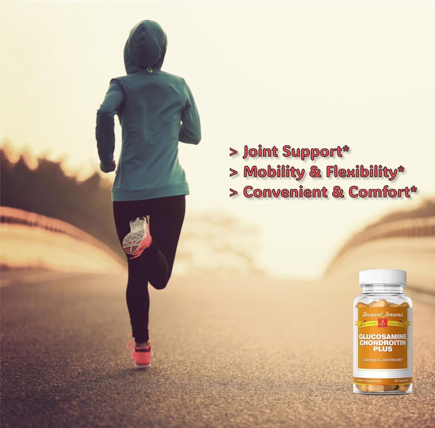 Glucosamine Chondroitin Plus Supplement with MSM and Turmeric - 90 Capsules for Joint Support and Mobility