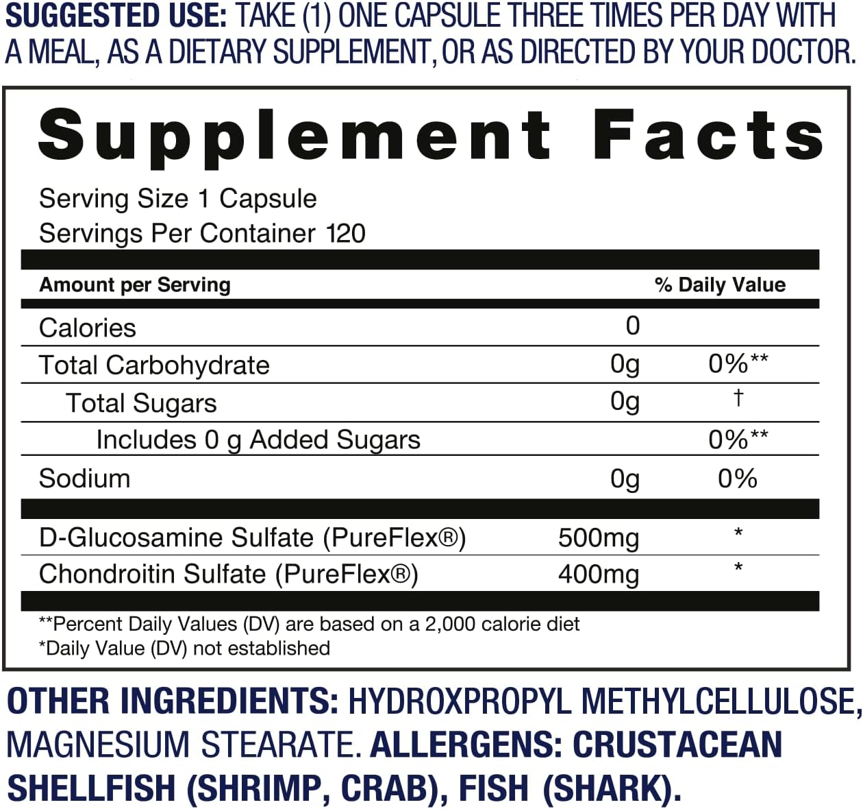 Glucosamine Chondroitin Supplement 120 Count by Basic Brands