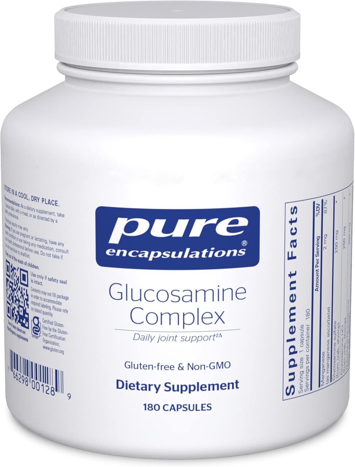 Glucosamine Complex with Manganese | Cartilage Support Supplement | 180 Capsules by Pure Encapsulations