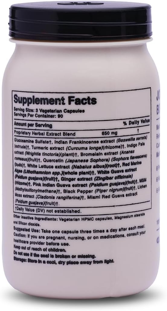 Glucosamine Sulfate MSM Supplement for Joint & Bone Health - Supports Mobility, Strength, Flexibility - Vegan Capsules for Men & Women (90 Count)