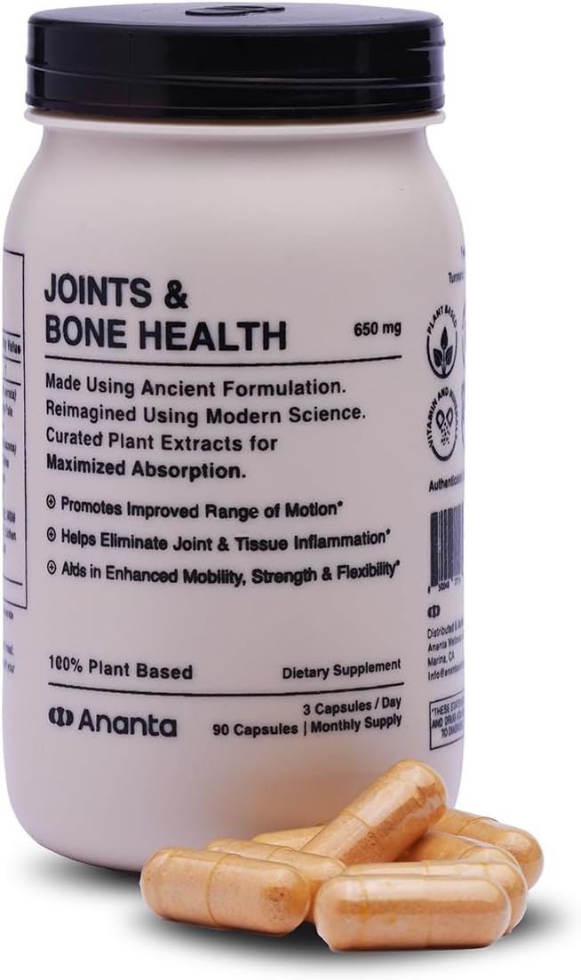 Glucosamine Sulfate MSM Supplement for Joint & Bone Health - Supports Mobility, Strength, Flexibility - Vegan Capsules for Men & Women (90 Count)