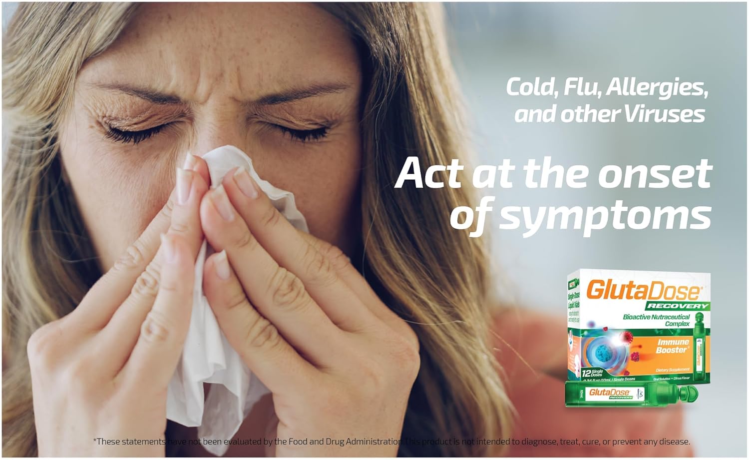 GlutaDose Immune Boost & Daily Detox Bundle with Glutathione, Astragalus, Echinacea, Acerola, Selenium, Zinc - Liquid Supplements for Cold & Flu Recovery