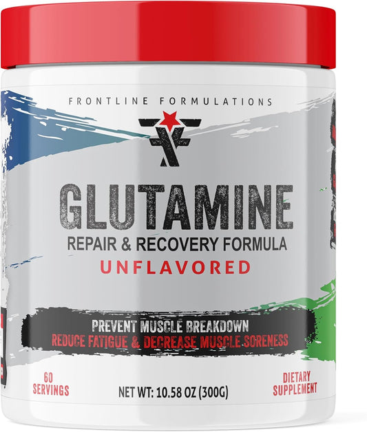 Glutamine Powder for Enhanced Performance and Recovery - Unflavored Essentials - 60 Servings