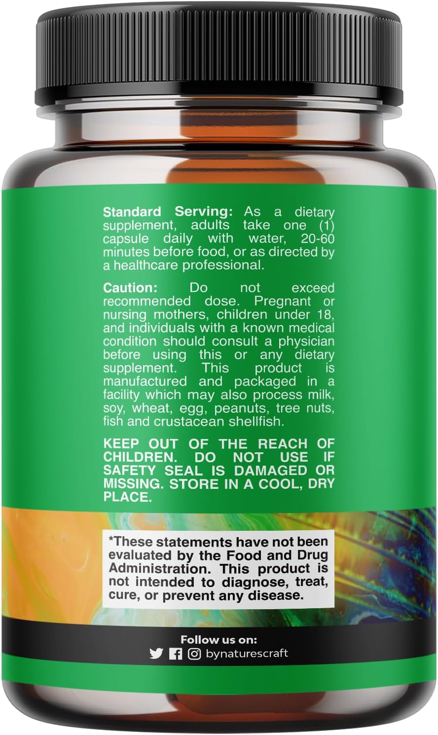 Glutathione Amino Acid Supplement for Liver and Skin Support - Pure L Pills with Glutamic Acid and Milk Thistle Seed Extract - Immune Boosting Formula