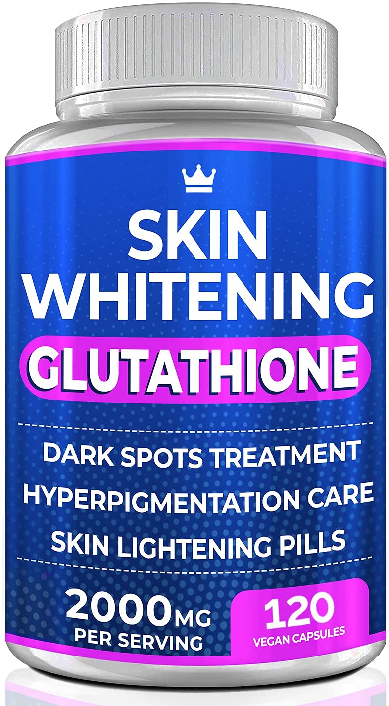Glutathione Whitening Pills - 120 Capsules 2000mg for Skin Lightening and Hyperpigmentation Treatment