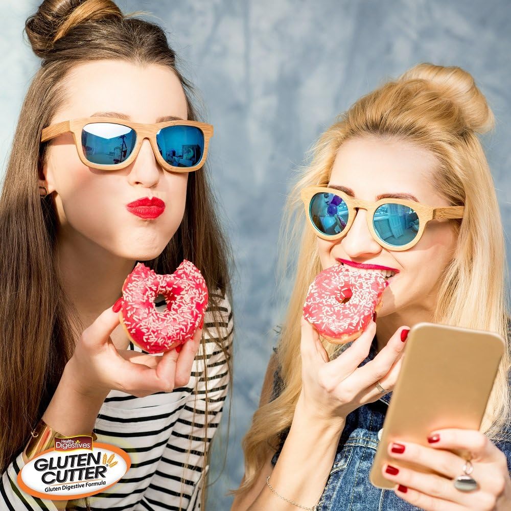 Gluten Cutter Enzyme Formula for Improved Digestion - Supports Gluten, Wheat, Dairy & Grain Breakdown - 30 Capsules