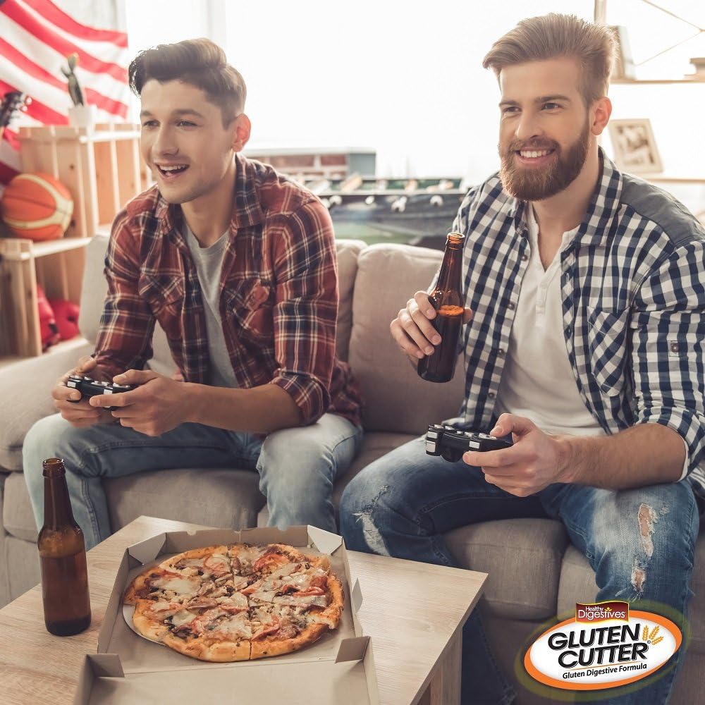 Gluten Cutter Enzyme Formula for Improved Digestion - Supports Gluten, Wheat, Dairy & Grain Breakdown - 30 Capsules