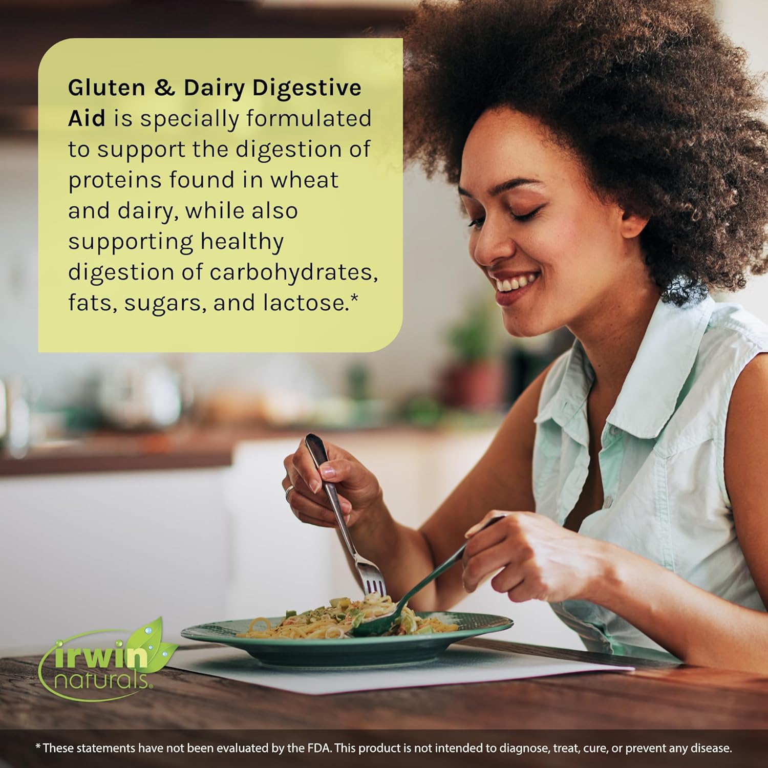Gluten & Dairy Digestive Aid Capsules - Natural Solution for Breaking Down Wheat Protein & Milk Lactose - 50 Capsules
