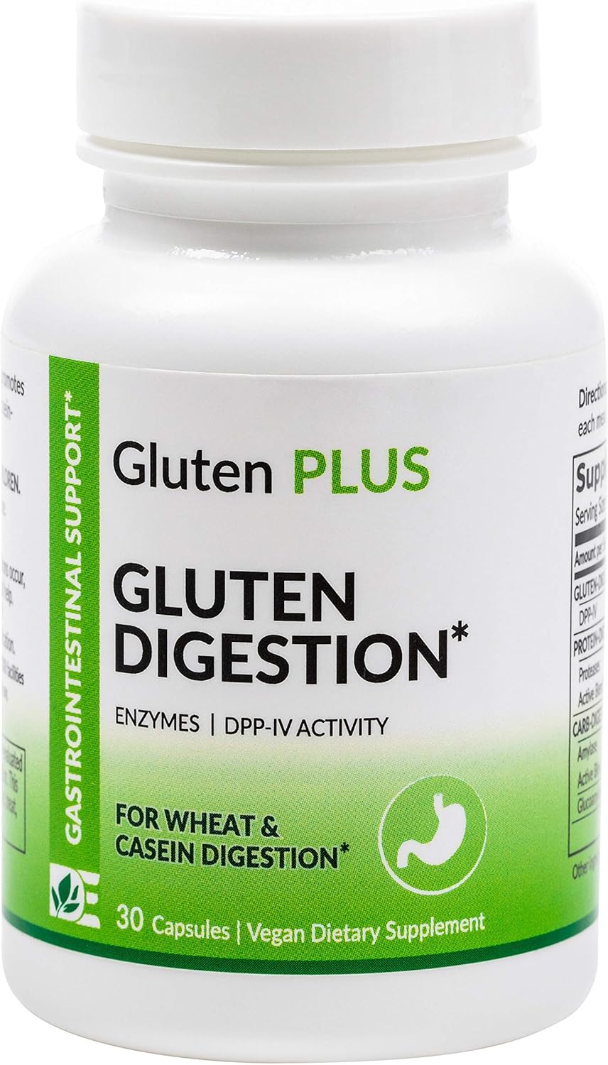 Gluten Digestive Enzyme Supplement for Gut Health & Nutrient Absorption - 30 Count