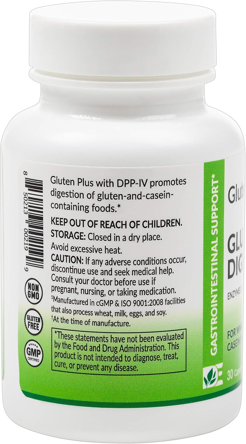 Gluten Digestive Enzyme Supplement for Gut Health & Nutrient Absorption - 30 Count
