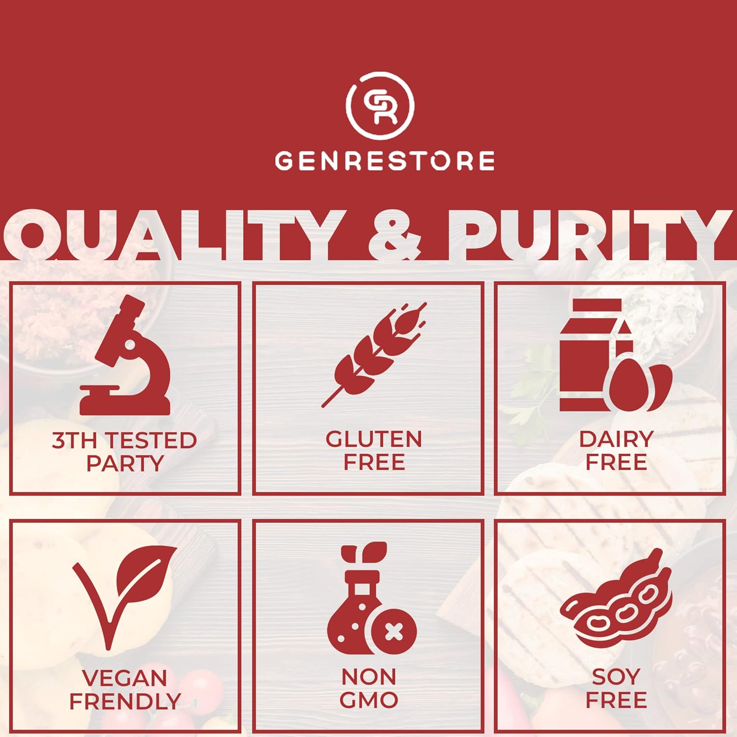 Gluten Digestive Enzyme Supplement for Men and Women - 60 Capsules, Improved Protein Absorption, Enhanced Digestion, Genrestore Gluten Away Formula