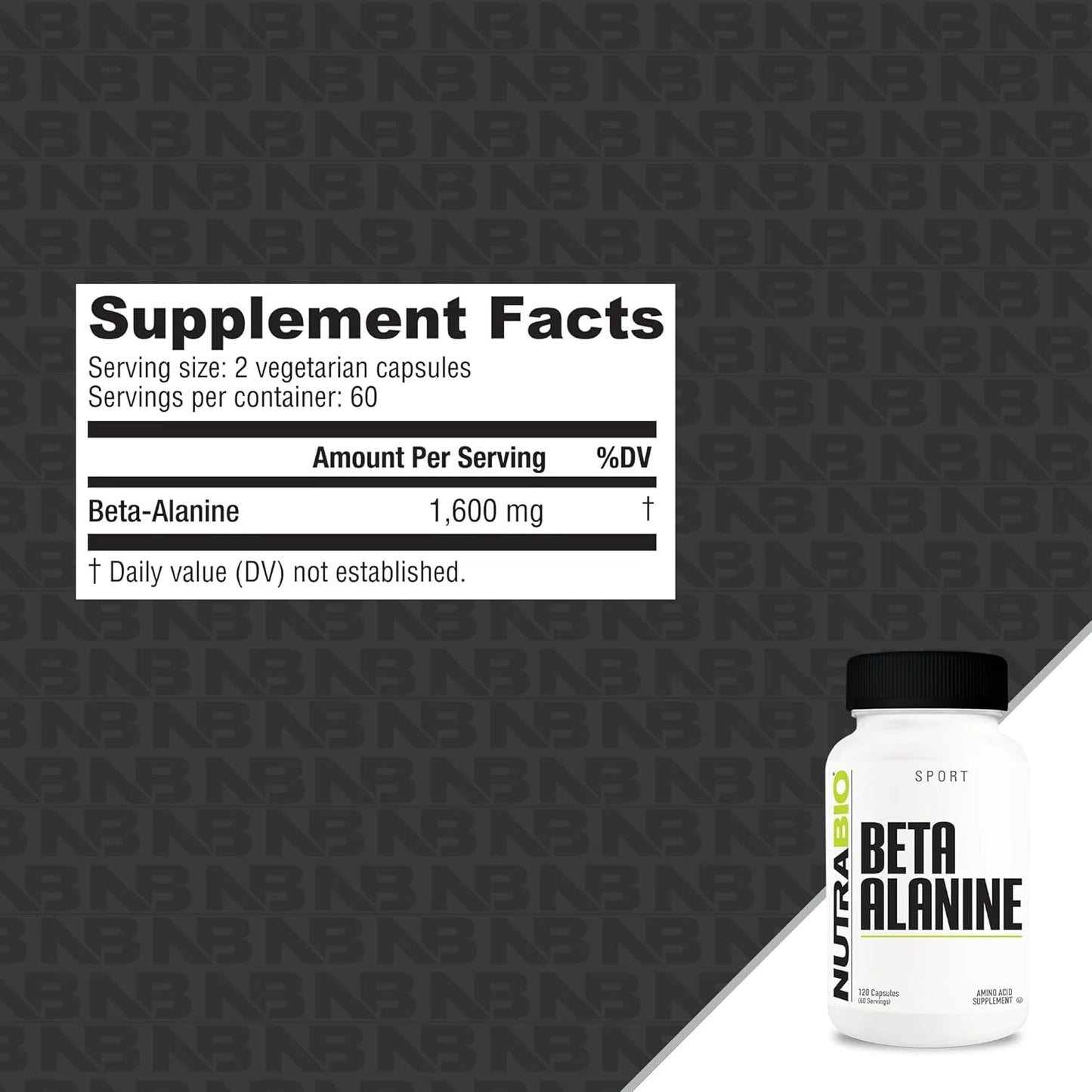 Gluten-Free Beta-Alanine Supplement 800mg - Pre-Workout Capsules to Reduce Lactic Acid and Muscle Fatigue