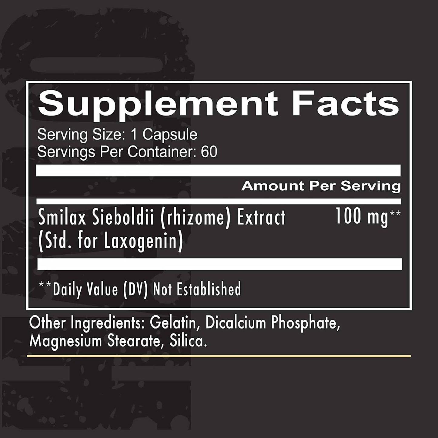Gluten Free Keto Friendly Muscle Building Supplement with Chinese Smilax Root Extract - 60 Capsules