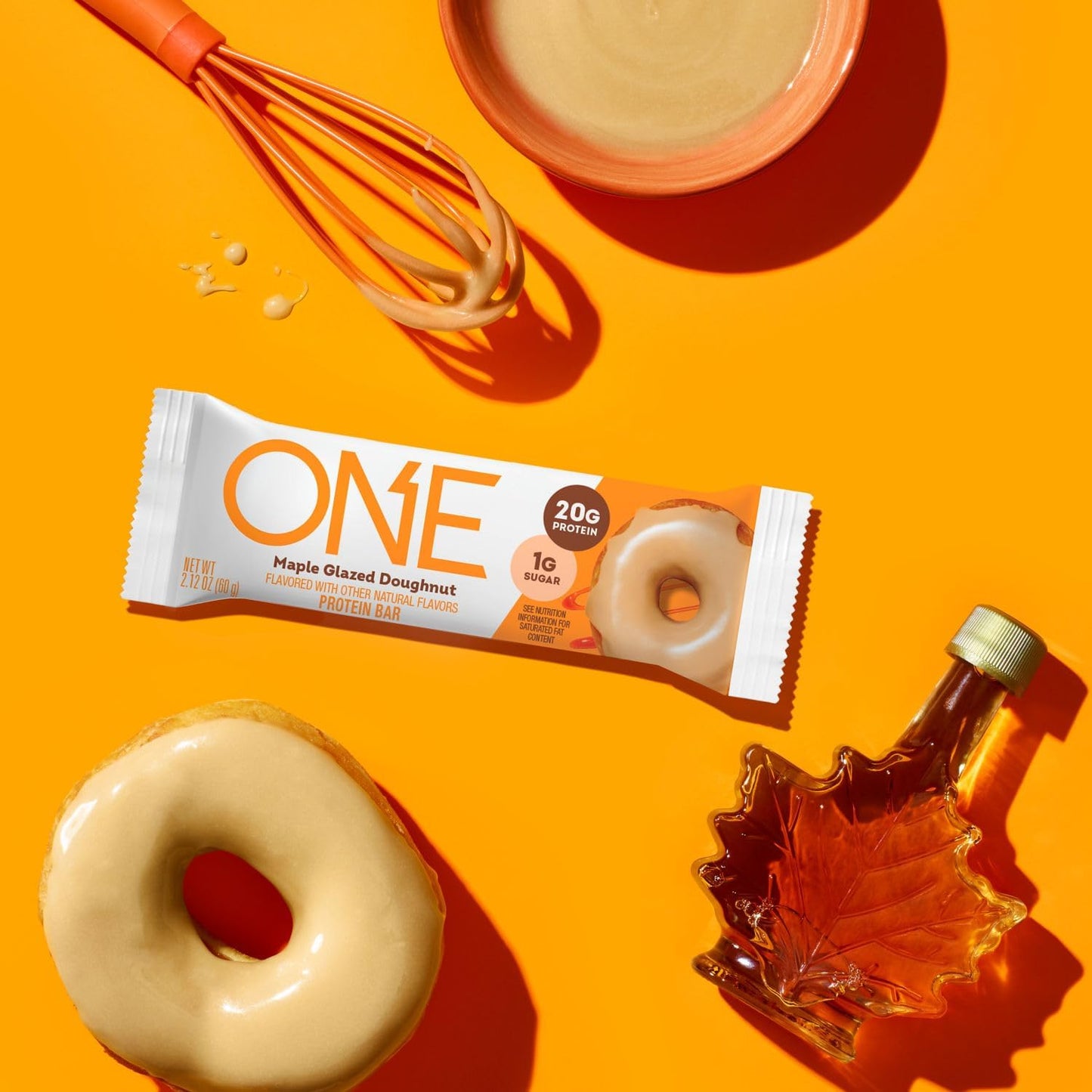 Gluten Free Maple Glazed Doughnut Protein Bars with 20g Protein - 12 Count