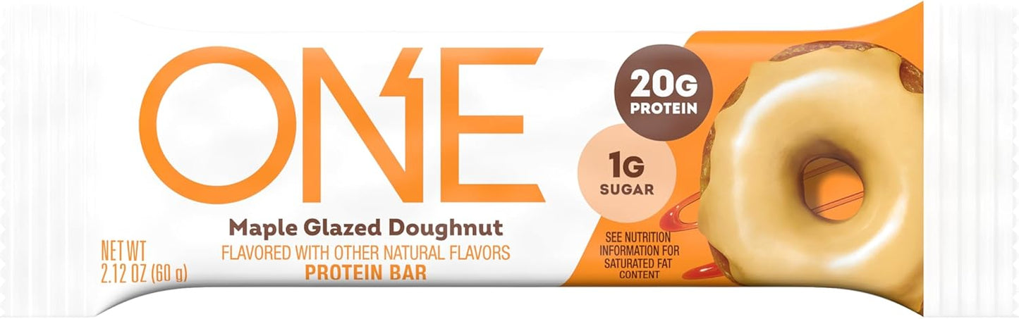 Gluten Free Maple Glazed Doughnut Protein Bars with 20g Protein - 12 Count