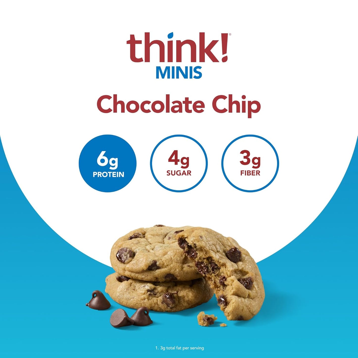 Gluten-Free think! MINIS Chocolate Chip Protein Snack Bars, 15 Count x 2 Pack