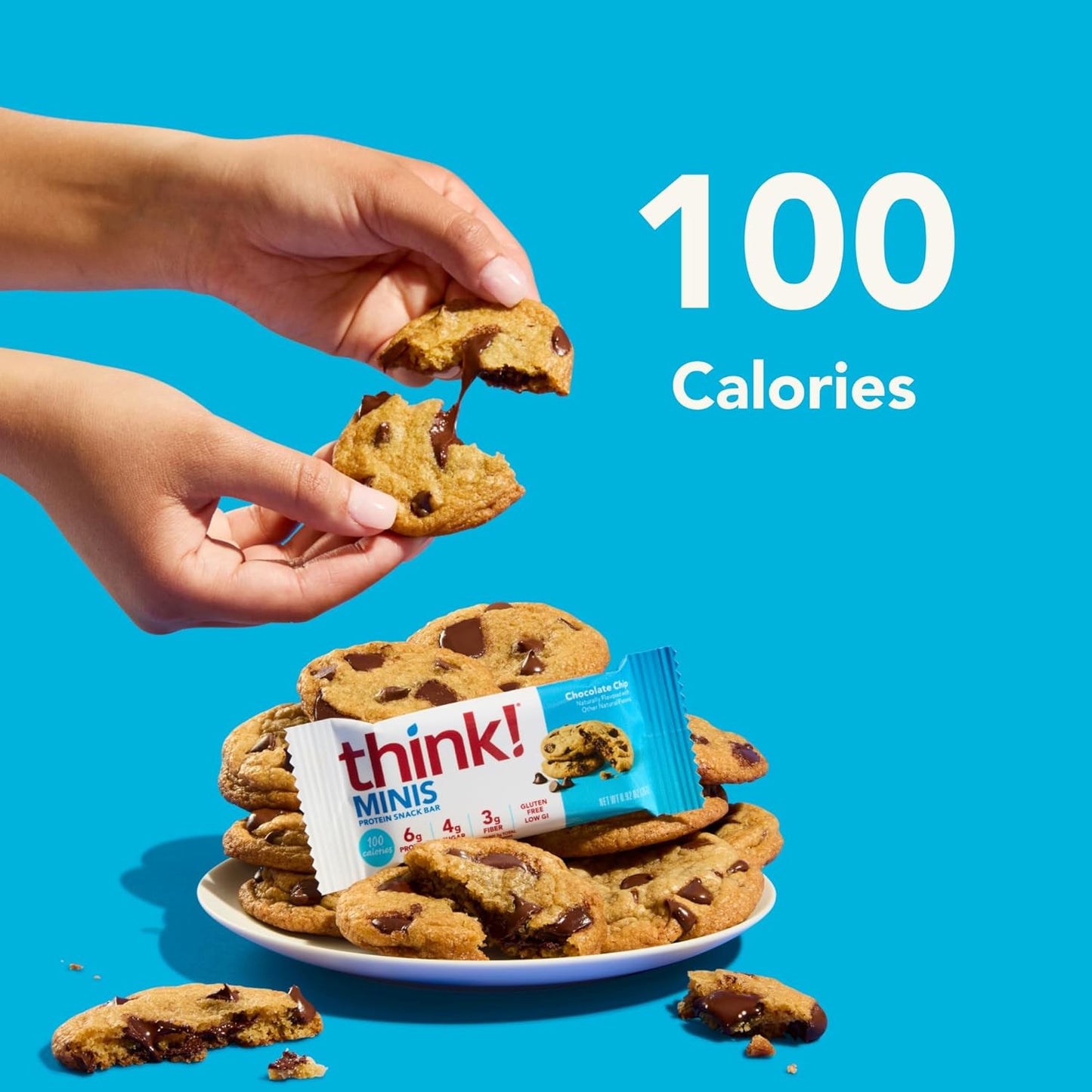 Gluten-Free think! MINIS Chocolate Chip Protein Snack Bars, 15 Count x 2 Pack