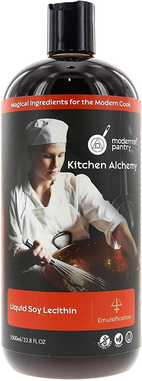 Gluten-Free Vegan Liquid Soy Lecithin - 1L/33.8oz - Modernist Pantry Pure - OU Kosher Certified