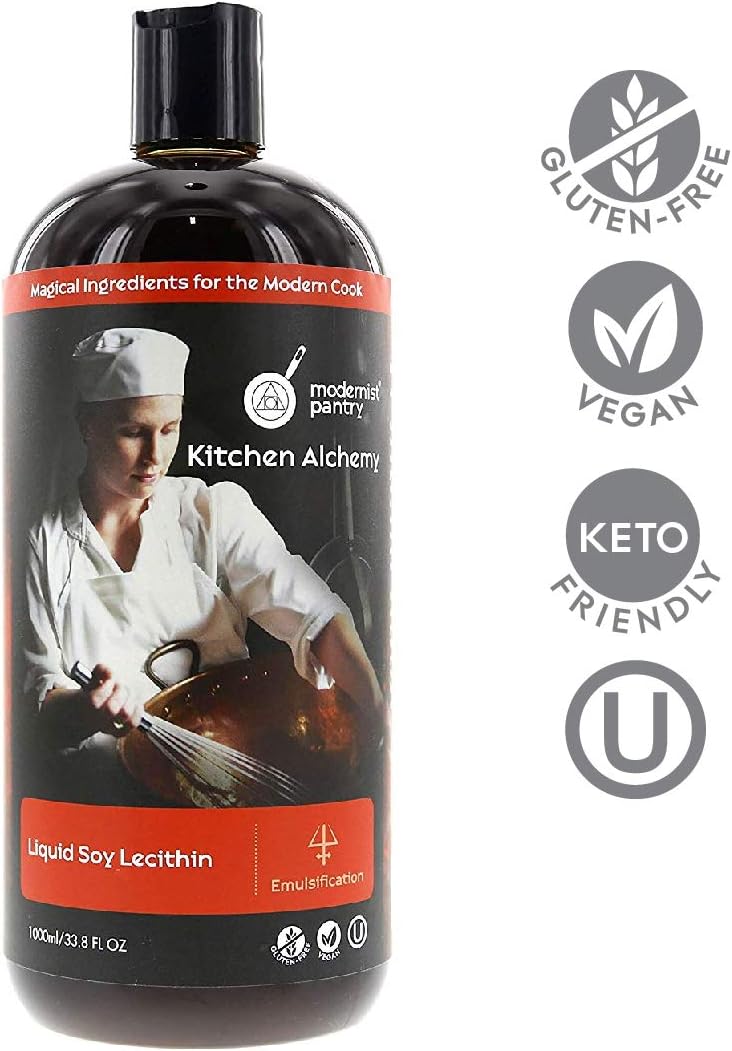 Gluten-Free Vegan Liquid Soy Lecithin - 1L/33.8oz - Modernist Pantry Pure - OU Kosher Certified