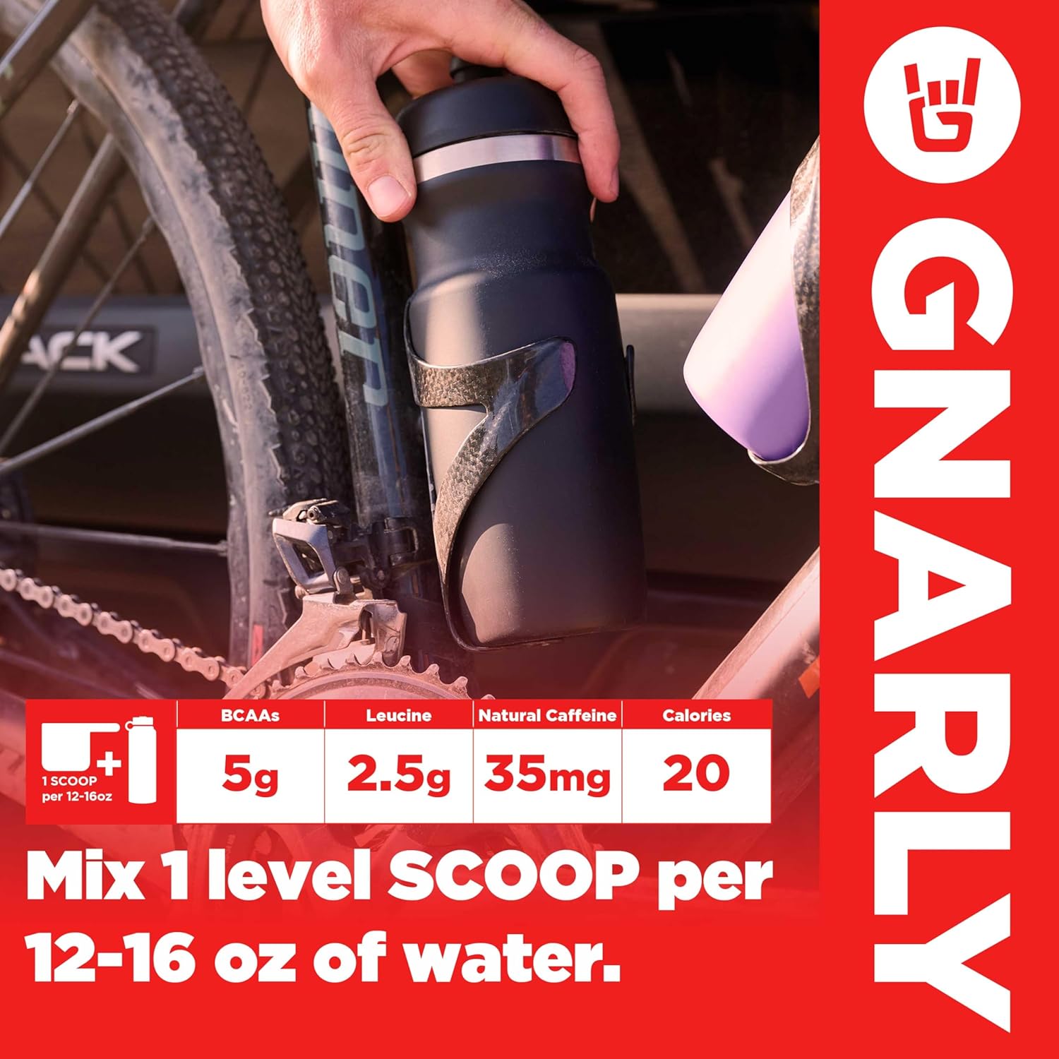 Gnarly Nutrition Preworkout Mango and BCAAs Berry Lemonade Bundle (25.4oz)