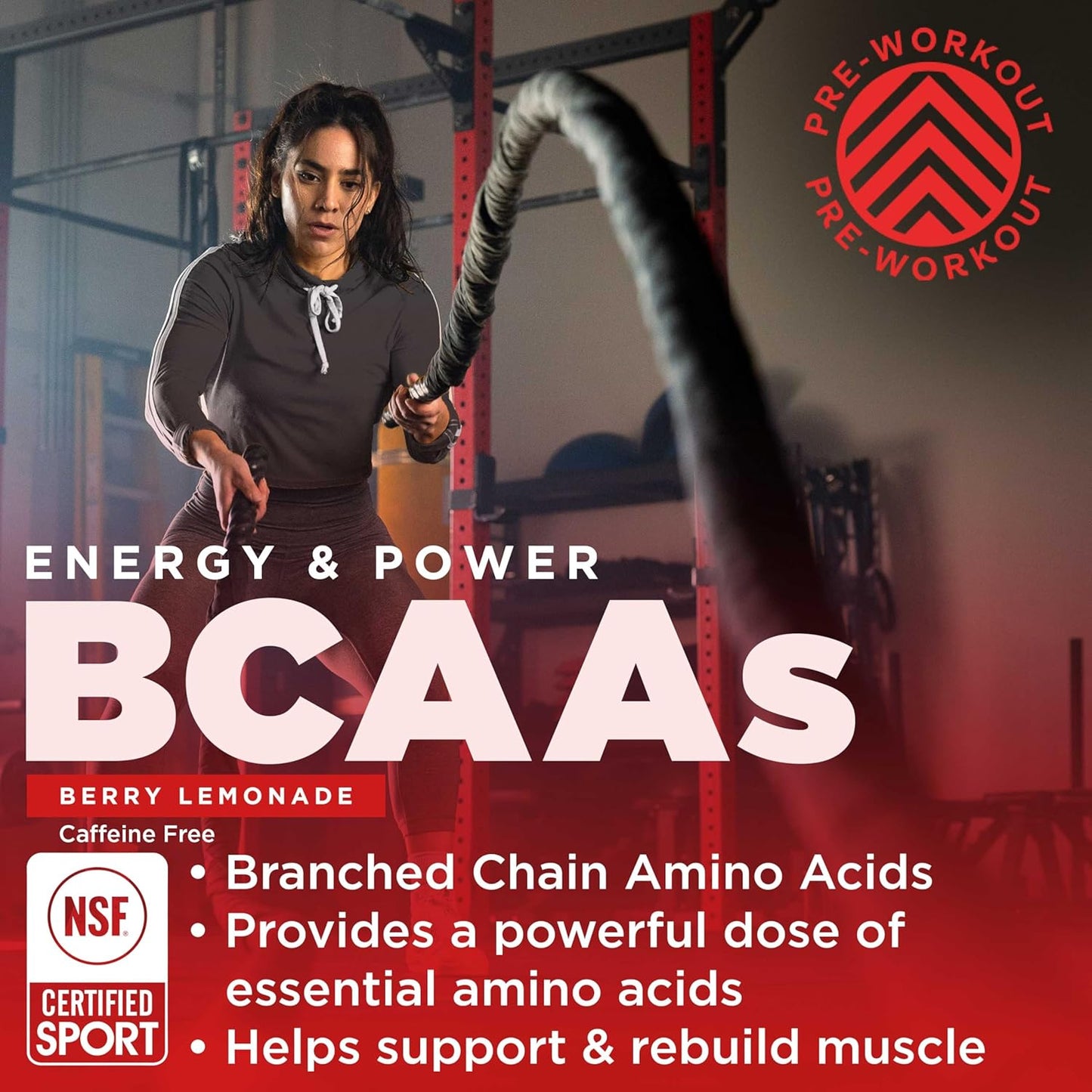 Gnarly Nutrition Preworkout Mango BCAAs Berry Lemonade Blend (25.4oz) Non-Caffeinated
