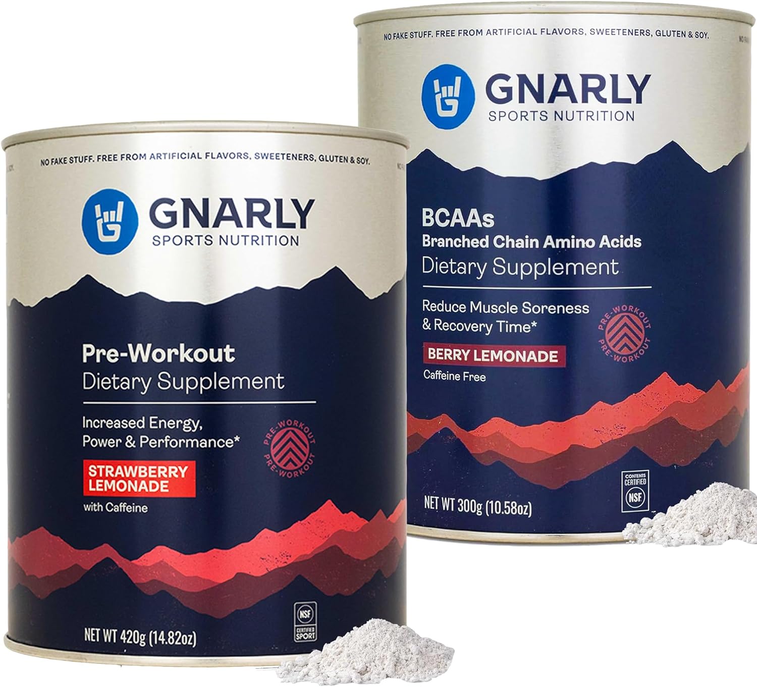 Gnarly Nutrition Strawberry Lemonade Preworkout & Berry Lemonade BCAAs Bundle