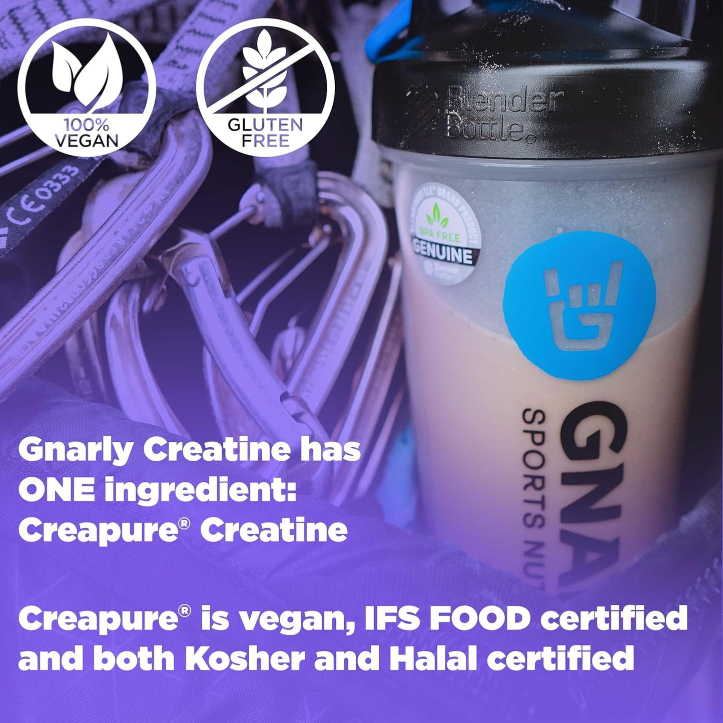 Gnarly Nutrition Unflavored Creatine Powder (16.05oz) & Caffeine-Free Strawberry Lemonade Preworkout (14.82oz)