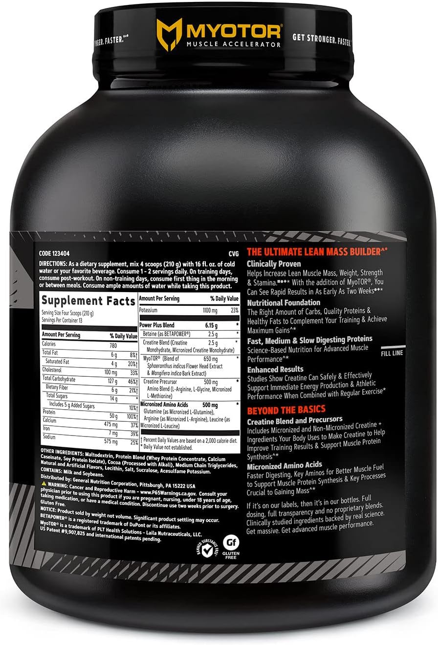 GNC AMP Mass XXX Protein Powder for Muscle Building and Workout Support | Chocolate Flavor | 13 Servings