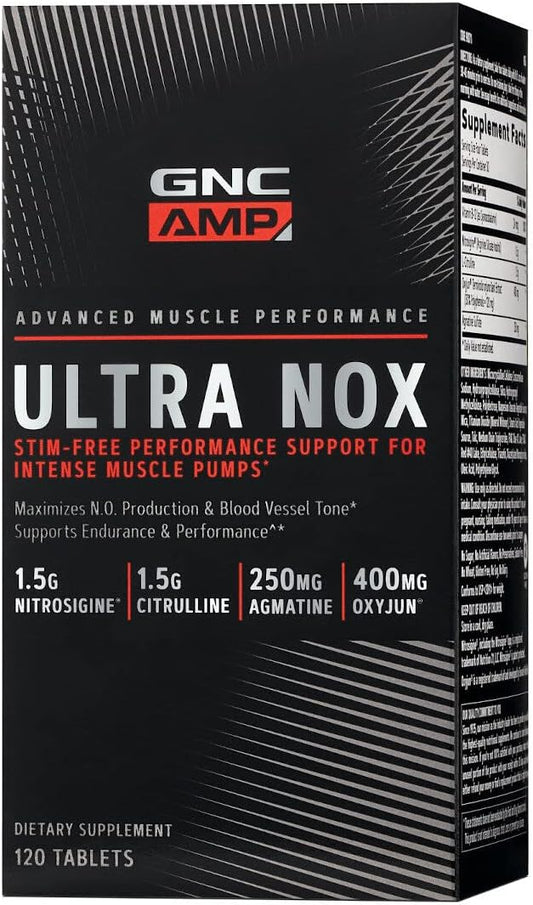 GNC AMP Ultra Nox - Advanced Nitric Oxide Booster for Enhanced Performance and Recovery
