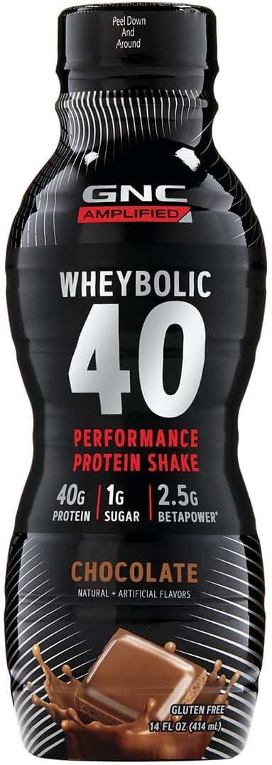 GNC AMP Wheybolic 40 Chocolate Meal Replacement Shake 12 Pack