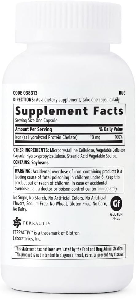 GNC Gentlesorb Iron Supplement 18mg - Promotes Red Blood Cell Formation - 90 Servings