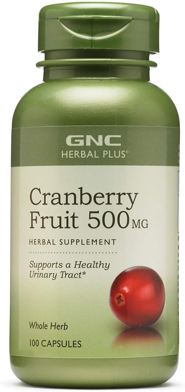 GNC Herbal Plus Cranberry Whole Herb Capsules - 500mg (100 Count)