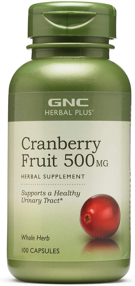 GNC Herbal Plus Cranberry Whole Herb Capsules - 500mg (100 Count)