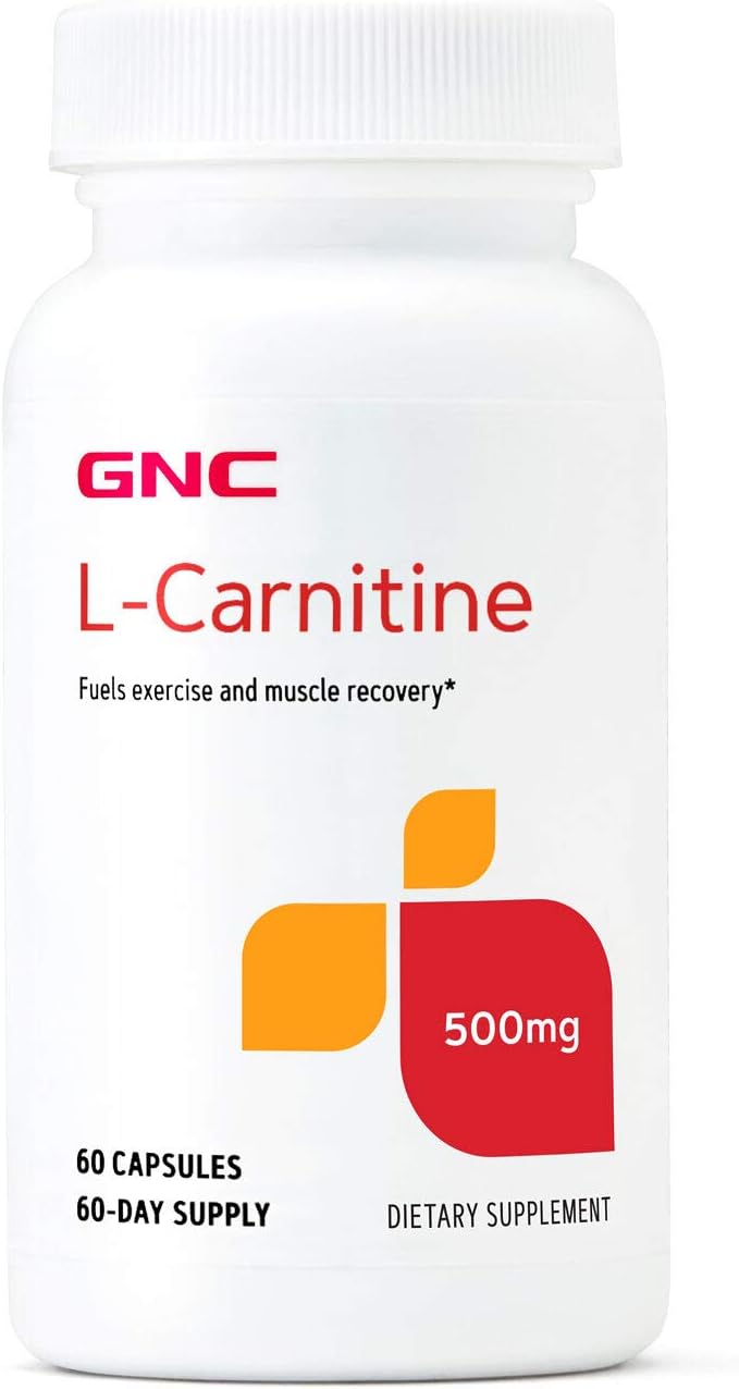 GNC L-Carnitine 500mg Capsules - Supports Long-Chain Fatty Acid Metabolism